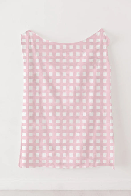 Ellie Plaid in Pink Plush Throw
