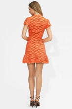 Load image into Gallery viewer, Adelyn Rae Kayla Flutter Sleeves Lace Mini Dress | Orange