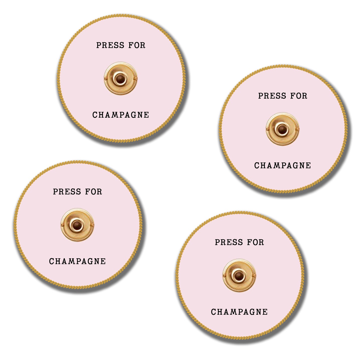 Press For Champagne Ceramic Coasters
