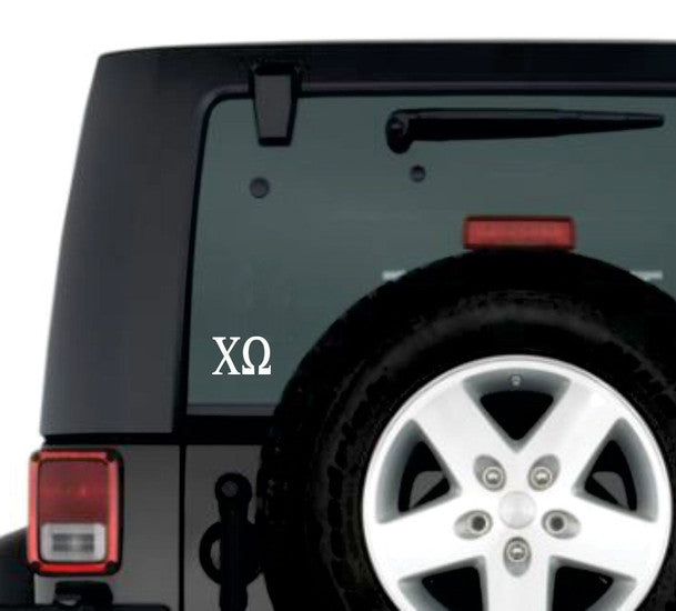 Sorority Greek Letter Car Decal