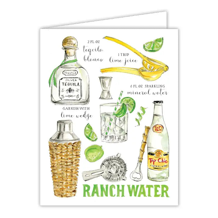 Handpainted Ranch Water Greeting Card