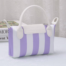 Load image into Gallery viewer, Nylon Mini Crossbody Bag | Sky &amp; White Stripe