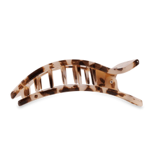 Load image into Gallery viewer, Teleties Blonde Tortoise Large Flat Rectangle Clip