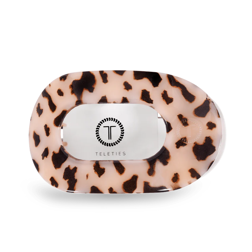 Teleties Blonde Tortoise Large Flat Round Hair Clip