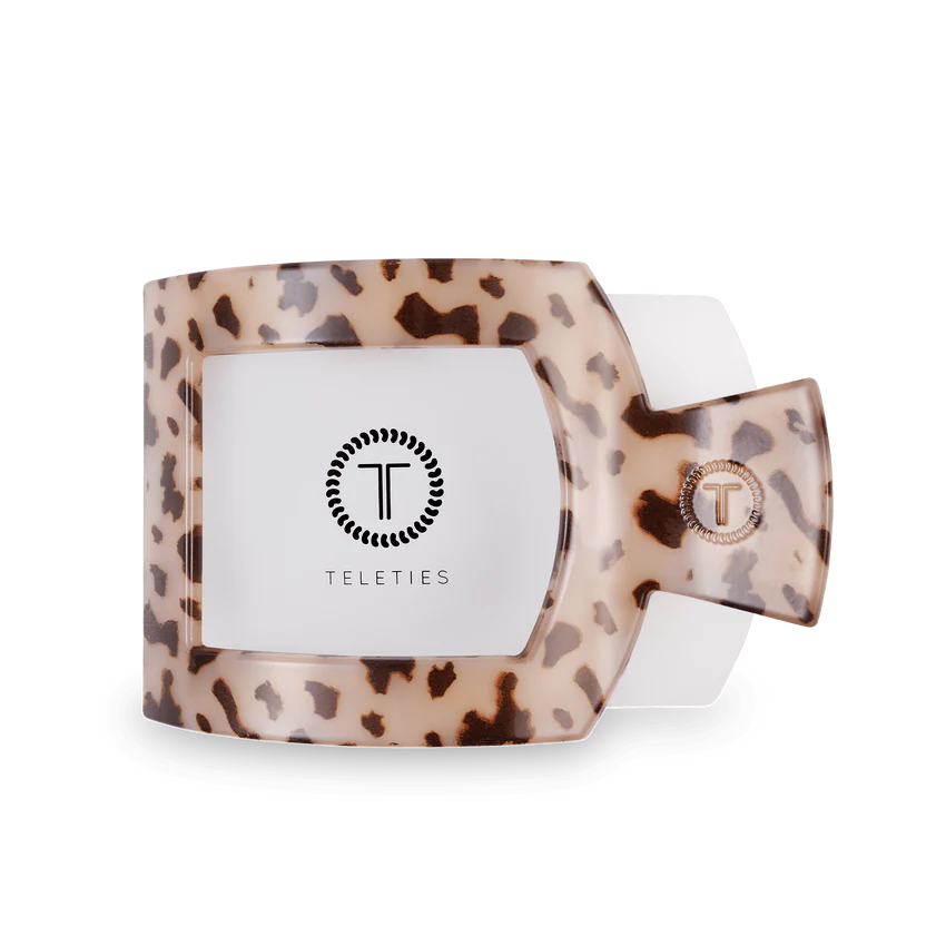 Teleties Blonde Tortoise Large Flat Square Clip