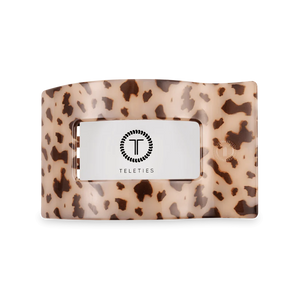 Teleties Blonde Tortoise Medium Flat Rectangle Clip