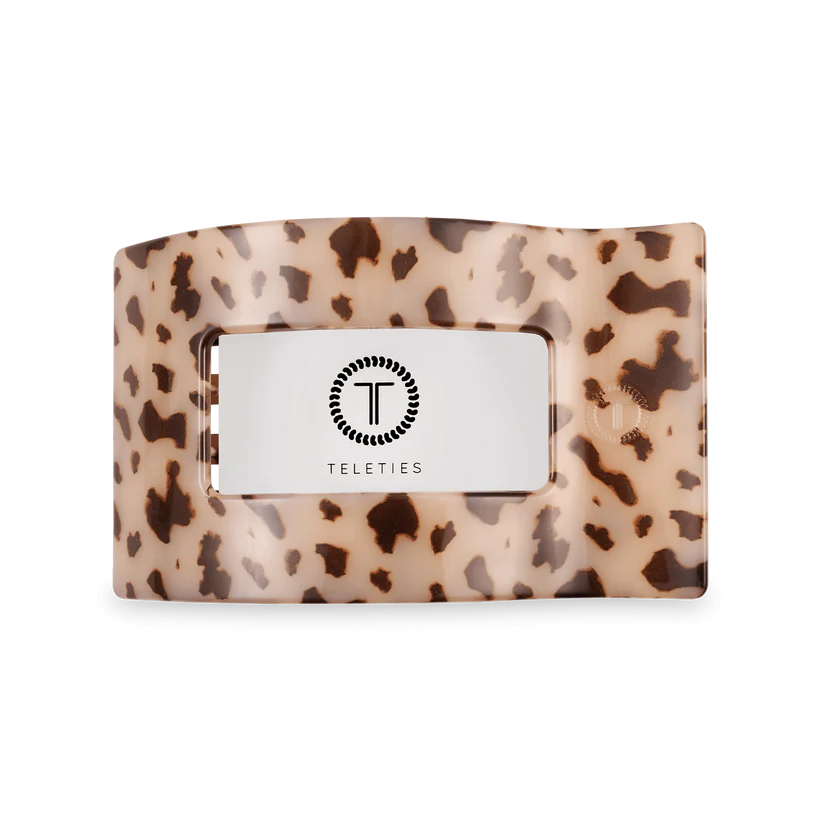 Teleties Blonde Tortoise Medium Flat Rectangle Clip