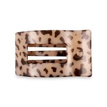Load image into Gallery viewer, Teleties Blonde Tortoise Medium Flat Rectangle Clip