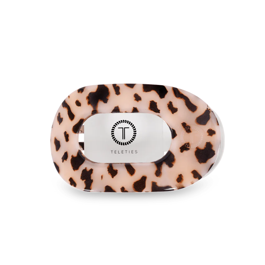 Teleties Blonde Tortoise Medium Flat Round Hair Clip