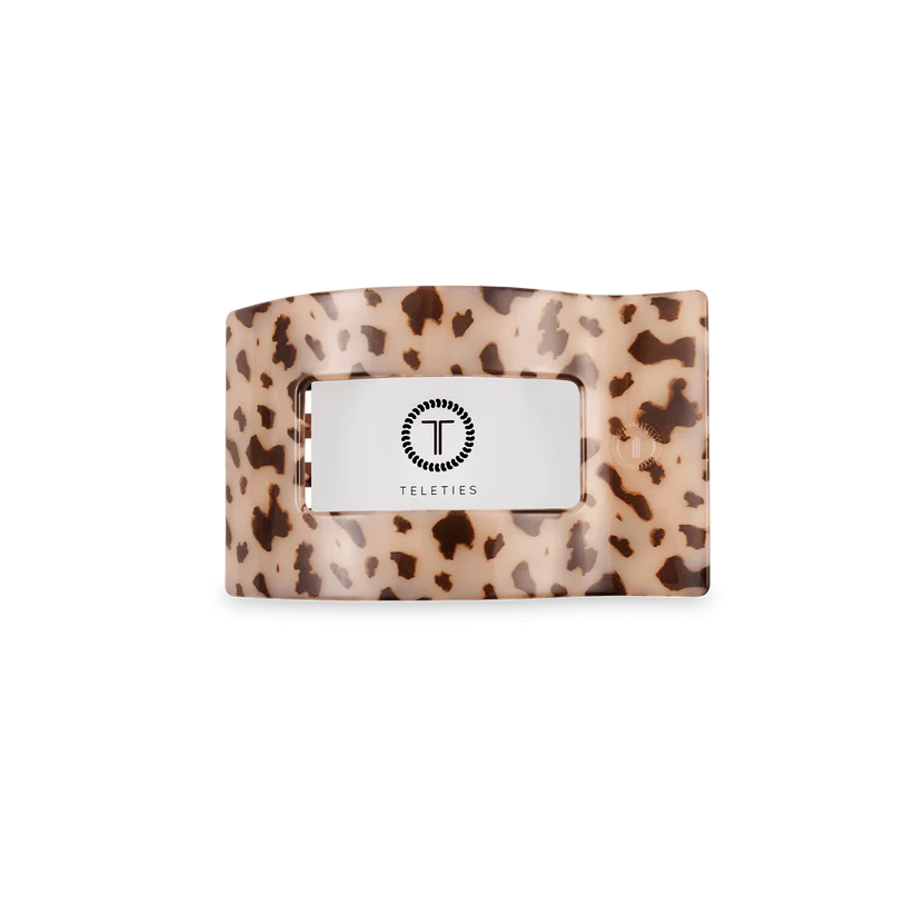 Teleties Blonde Tortoise Small Flat Rectangle Clip