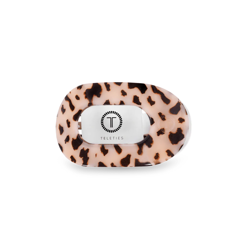 Teleties Blonde Tortoise Small Flat Round Hair Clip