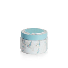 Load image into Gallery viewer, Blue Jean Modern Marble Travel Tin Candle