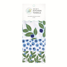 Load image into Gallery viewer, rockflowerpaper Blueberry Medley Cotton Kitchen Towel Set