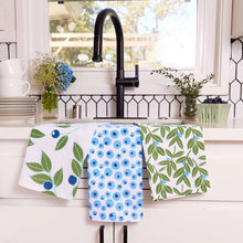 Load image into Gallery viewer, rockflowerpaper Blueberry Medley Cotton Kitchen Towel Set