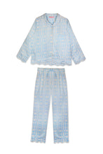Load image into Gallery viewer, Brooks Avenue Scalloped Pajama Set Long | Blue Chintz