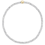 enewton egirl Bright Silver Faceted Hematite 2mm Bead Bracelet