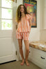 Brooks Avenue Ivy Flutter Sleeve Pajama Set Short | Frond Orange