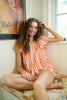 Brooks Avenue Ivy Flutter Sleeve Pajama Set Short | Frond Orange