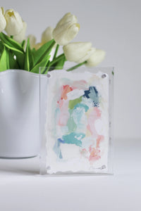 Abstract Deckled Edge Print in Acrylic Frame 4x6