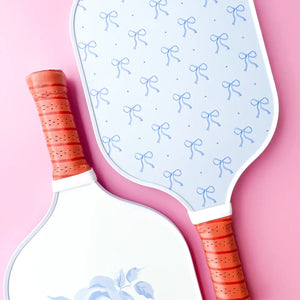 Coquette Blue Bow Floral Pickleball Paddle