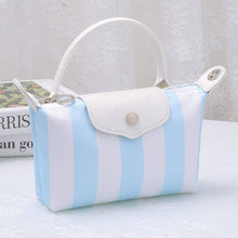 Load image into Gallery viewer, Nylon Mini Crossbody Bag | Sky &amp; White Stripe