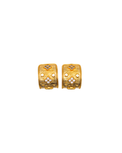 Load image into Gallery viewer, 18K Gold Textured Huggie Earrings