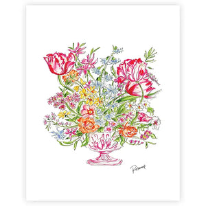 Pink Floral Art Print