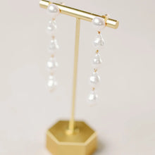 Load image into Gallery viewer, Natural Pearl Statement Drop Earrings