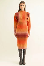 Load image into Gallery viewer, Adelyn Rae Mia Ombre Dolman Sleeves Knit Midi Dress | Burnt Orange