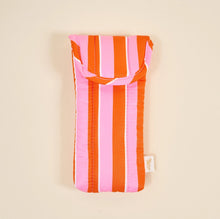 Load image into Gallery viewer, Puffy Sunglasses Case - Sicily Stripes Pink