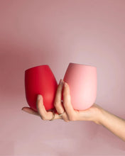 Load image into Gallery viewer, Porter Green fegg Unbreakable Silicone Tumblers | Cherry &amp; Blush