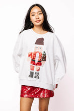 Load image into Gallery viewer, Queen of Sparkles Grey Santa Nutcracker Sweatshirt