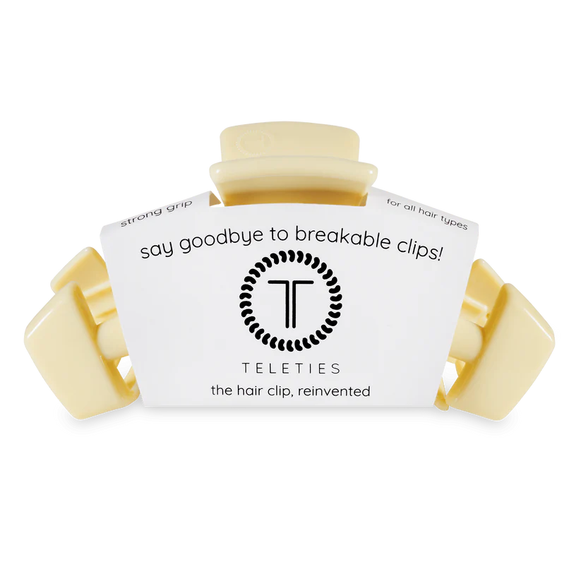 Teleties Classic Butter Yellow Large Claw Clip