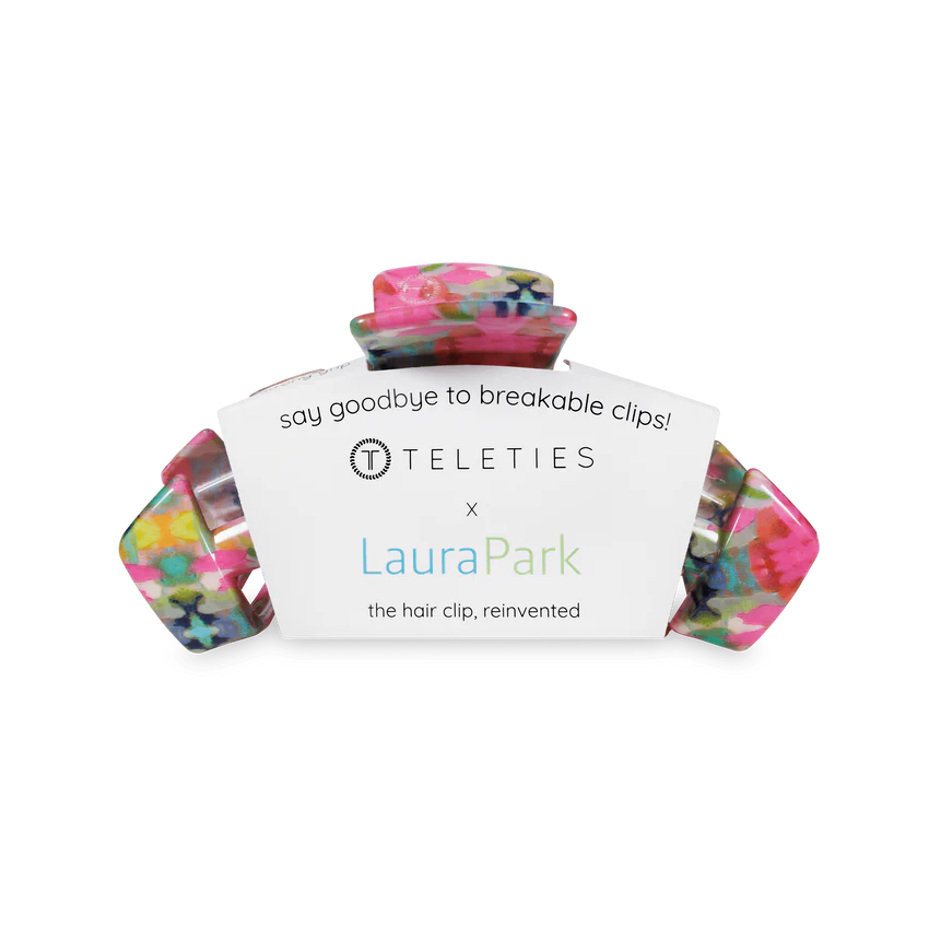 Teleties x Laura Park Classic Fuchsia Dream Medium Hair Clip