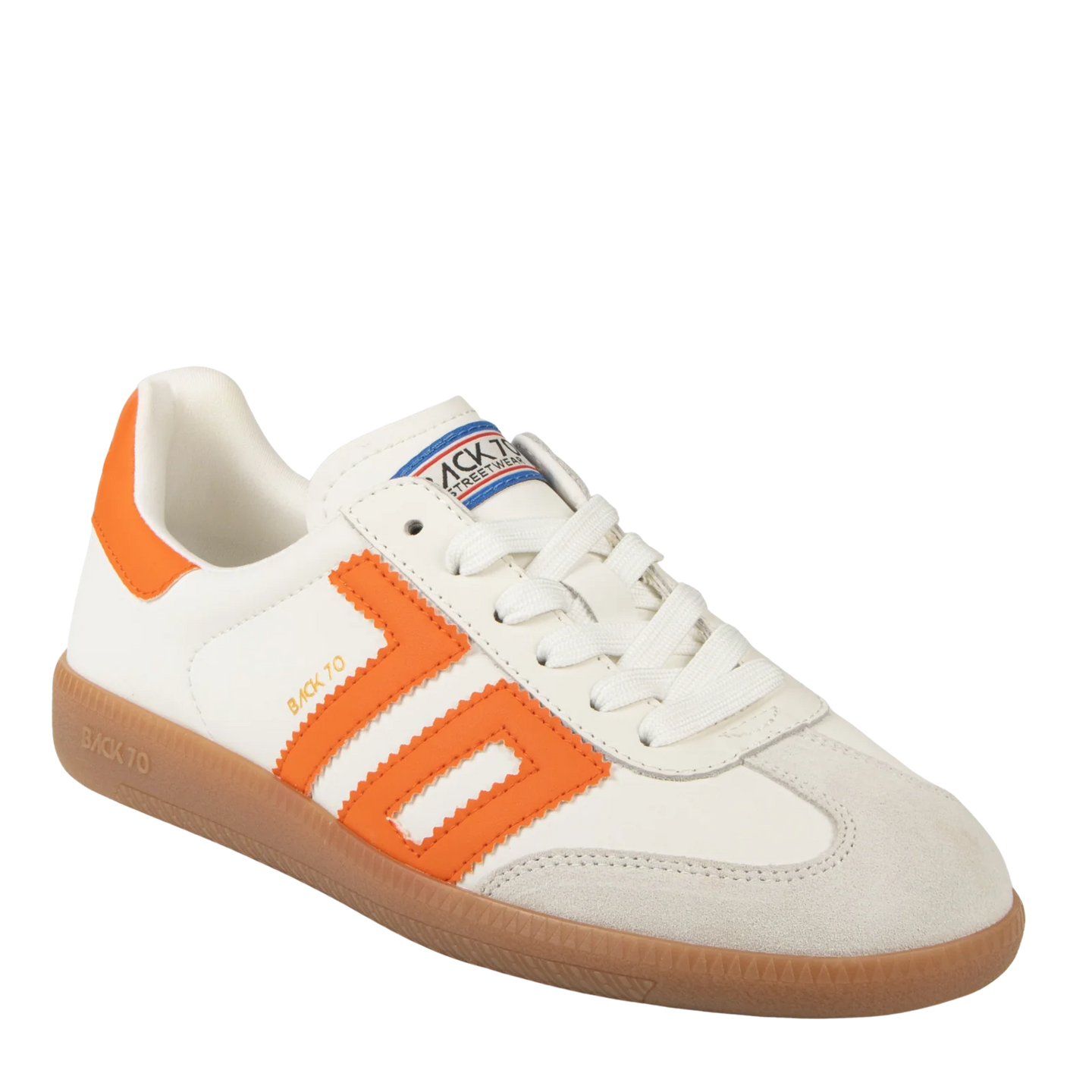 Back 70 Cloud in White Orange Sneakers