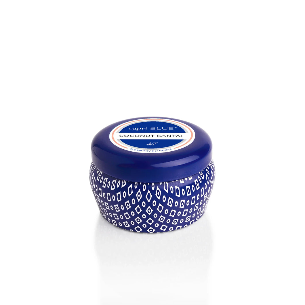 Coconut Santal Signature Blue Printed Mini Tin