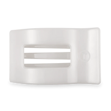 Load image into Gallery viewer, Teleties Coconut White Large Flat Rectangle Clip