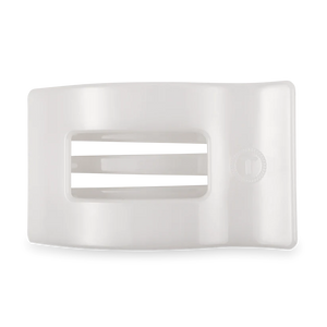 Teleties Coconut White Large Flat Rectangle Clip