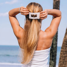 Load image into Gallery viewer, Teleties Coconut White Large Flat Rectangle Clip