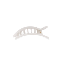 Load image into Gallery viewer, Teleties Coconut White Small Flat Rectangle Clip