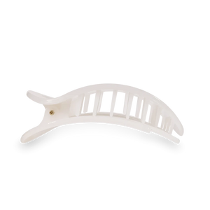 Teleties Coconut White Small Flat Round Clip