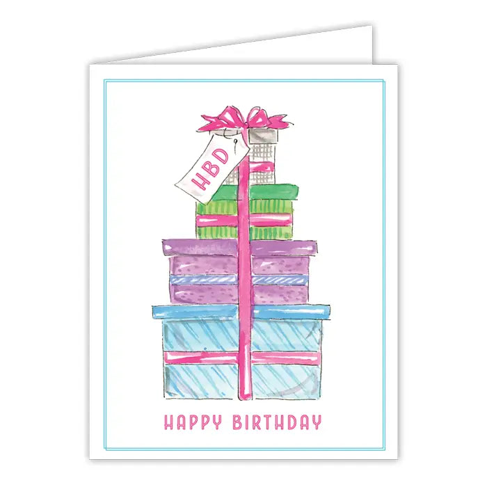 Happy Birthday Stack Pack Presents Greeting Card