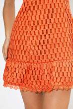 Load image into Gallery viewer, Adelyn Rae Kayla Flutter Sleeves Lace Mini Dress | Orange
