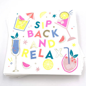 Sip Back and Relax Cocktail Napkins