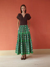 Load image into Gallery viewer, Brooks Avenue Tiered Maxi Skirt | Garland Green