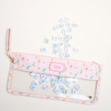 Load image into Gallery viewer, Mahjong Tile Keeper Pouch - It's Mahj Time Pink