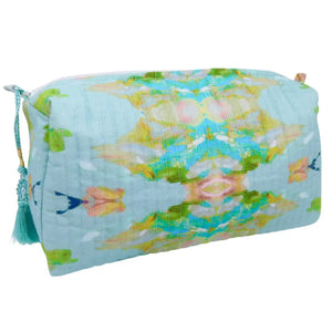 Laura Park Stained Glass Blue Cosmetic Bag