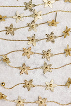 Load image into Gallery viewer, Gold Flower Duster Drop Earrings