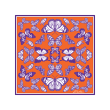 Load image into Gallery viewer, The Mariposa Scarf in Orange &amp; Purple