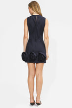 Load image into Gallery viewer, Adelyn Rae Renia 3D Floral Hem Mini Dress | Navy